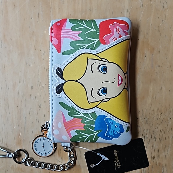 DISNEY BUCKLE-DOWN ALICE IN THE WONDERLAND COIN POUCH - Picture 2 of 12